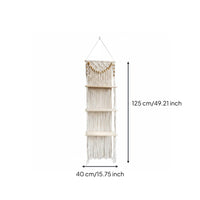 Three-Tier Wall Shelf Easy to Hang Macrame Wall Shelf Long-Lasting for Apartment