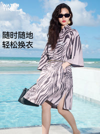 WaterTime游泳速干浴巾女成人吸水运动毛巾浴袍沙滩潜水斗篷海边