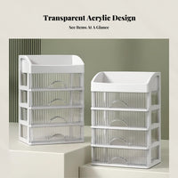 Cosmetic Storage Box, Multi-Tier Drawer Organizer, Large Capacity for Jewelry, Skincare