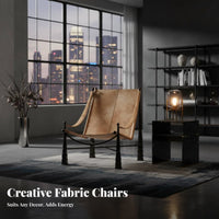 Upholstered Single-Seater Nordic Inspired Sculptural Single Sofa Modern Minimalist Creative Shape for Living Room, Lounge Area