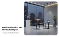 Nordic Design Upholstered Wood-Frame Seat Minimalist design Curved Backrest Armchair mid-centuryera Modern Dining Chair Soft Padded padding for Homeowners, Interior Designers, Business Owners, Office, Kitchen, Restaurant, Living Room