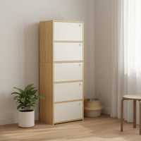 Tall Narrow Footwear Storage Unit Space Saving Entryway Shoe Storage Large Capacity Household Furniture for Hallway, Corridor, Small Areas