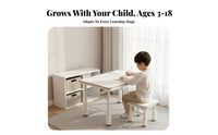 Height-Adjustable kids' Desk Multi-Multi-Age Use Height-Adjustable School Desk Set Ergonomic Design Rounded Corners for Home
