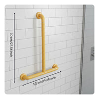 Triangular Washroom Grab Bar Accessible Anti-Slip Shower Handle Wall Mounted Assist Handle for Elderly, Seniors