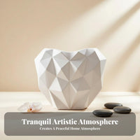 Heart-Shaped Vase Glossy Finish Flower Pot Wide Mouth for Office, Event Planners
