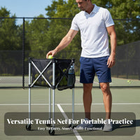 Tennis Return Net Easy to Assemble Portable Tennis Practice Wall Stable Structure for Children, Beginners, Backyard, Outdoor, Driveway