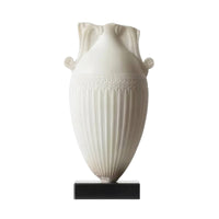 Decorative Vase Sculptural Vase with Base Faux Jade Sculpture for Living Room