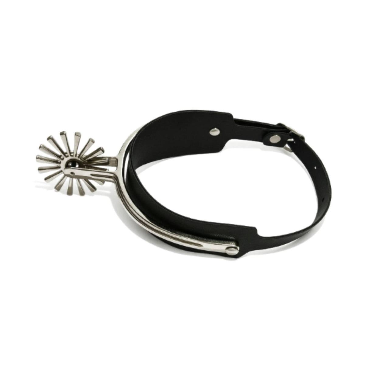 Textured Spur Strap with Rotating Wheel Compact Adjustable Spur Strap Sturdy Spurs with Straps Lightweight for Horseback Riding, Equestrian Training