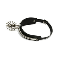Textured Spur Strap with Rotating Wheel Compact Adjustable Spur Strap Sturdy Spurs with Straps Lightweight for Horseback Riding, Equestrian Training