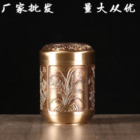 黄铜  四季平安 茶叶罐  厂家批发  量大从优