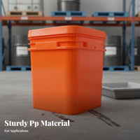 Square Plastic Pail 25L Pail PP Fermentation Pail Good Closure Ing Professional Pail with Handle