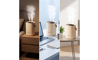 Double-Outlet Humidification Humidifier Compact Portable Humidifier Automatic Shut-off for Office Workers, Students, Bedroom, Dorm Room