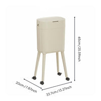 Rolling Waste Bin with Lid Large Capacity Tall Trash Can with Wheels Profile Household Essential for Washroom