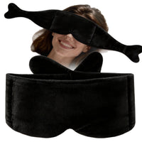 Upgraded Gravity Eye Mask with Nose Pad, Glass Beads, Double-Sided Flannel, Heatable