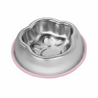 Slow Feeder Pet Bowl Easy to Clean Anti-Choke Dog Bowl Rounded Edges Stainless Steel for Dogs, Cats