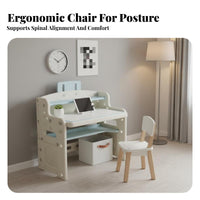 Adjustable kids' Desk and Chair Set Ergonomic Design children's Furniture