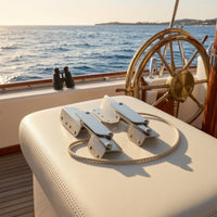 Anti-Pinch Yacht Seat Hinges Aluminum Alloy Boat Seat Hinge Rust Resistant Marine Hinges with Mounting Holes Space Saving