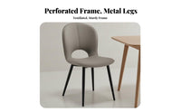 Minimalist Design Upholstered Cutout Chair Streamlined Shape Household Furniture High-Resilience Cushion Accent Seat Ergonomic Design for Restaurant Owners, Interior Designers, Dining Room, Hotel, Kitchen, Home Office