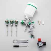 HVLP Gravity Feed Spray Gun Kit with Multiple Nozzle Sizes