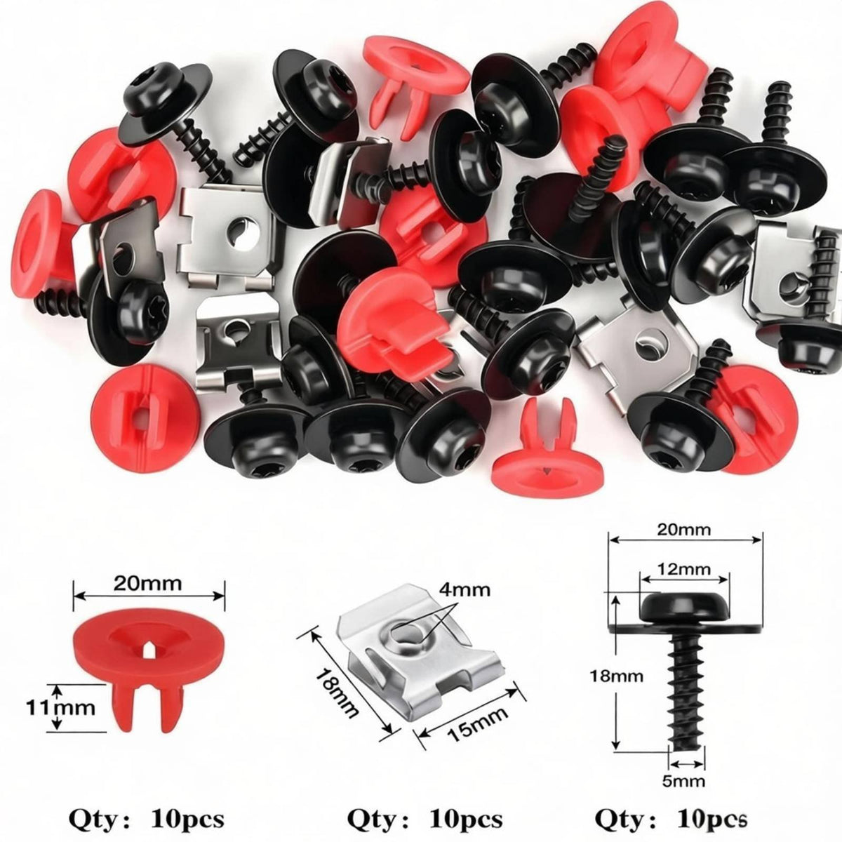 Door Trim Panel Retainers Wide Vehicle Compatibility Wheel Arch Liner Fastener Kit Door Trim Panel Fasteners Direct Replacement