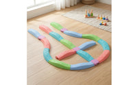 Textured Children Balance Sensory Board Interlocking Balance Path with Step Blocks Low-Height Training Kit Portable for Children, Home