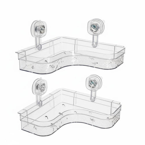 Suction Cup Corner Tray Drillnon-Drill Installation Wall-Mounted Rack