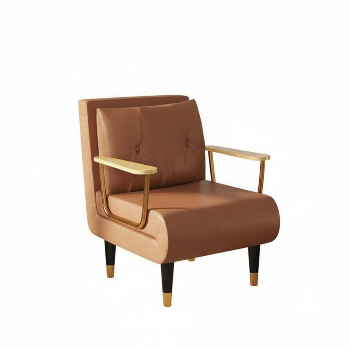 Armless Sleeper Chair Foldable Design Sofa Bed Space-Saving Easy Conversion for Office Workers, Guests, Small Spaces, Dorm Room
