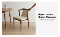Upholstered Wood Frame Chair Modern Design Dining Seat Minimalist Design Ergonomic Supportrest for Study Room, Home Office