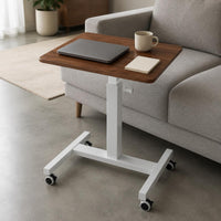 Adjustable Height Desk Wheeled Base Adjustable Standing Desk Space Saving Office Furniture for Bedside, Home