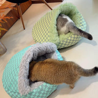 贝壳猫窝狗窝冬天季保暖封闭式安全感中小型犬猫咪睡袋垫子宠物窝