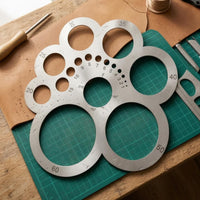 Leather Ruler Stainless Steel Flower Leather Die Angle Markings