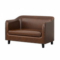 Retro Design Factory-inspired Loveseat and Table long-lasting Frame Restaurant Seating Cafe Booth Set for Bar Owners, Pub, Bistro, Lounge