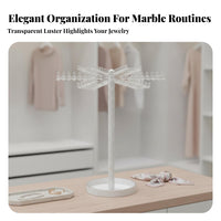 Countertop Jewelry Display Stand | Multiple Hanging Hooks, Acrylic Jewelry Tree, for Vanity