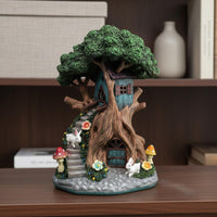 Fairy Tree House Hand Painted Treehouse Figurine Original Design for Patio