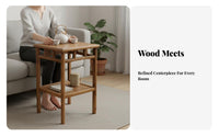 Chinese Design Design Small Occasional Table Solid Wood Construction Square Wooden Pedestal Traditional Joinery Tea Stand Decorative for Culture Enthusiasts, Apartment Dwellers, Living Room, Bedroom, Balcony, Office