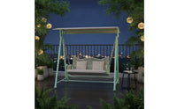 Rope-Woven Double Swing Chair Cushioned Hanging Lounge Chair Sturdy Furniture Stable for Readers, Patio, Garden