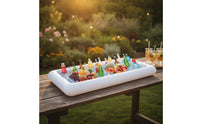 Inflatable Ice Tray Portable Inflatable Serving Bar  Buffet Chiller for Party Hosts,  , Pool Parties, Buffets, Barbecues