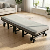 Foldable Rest Bed Upholstered Folding Sleeping Cot Portable for Office