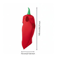 Chili Pepper Costume Green Stem Full Body Chili Suit Oversized for Party