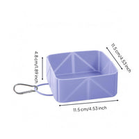 Foldable Pet Bowl Shallow Silicone Pet Bowl