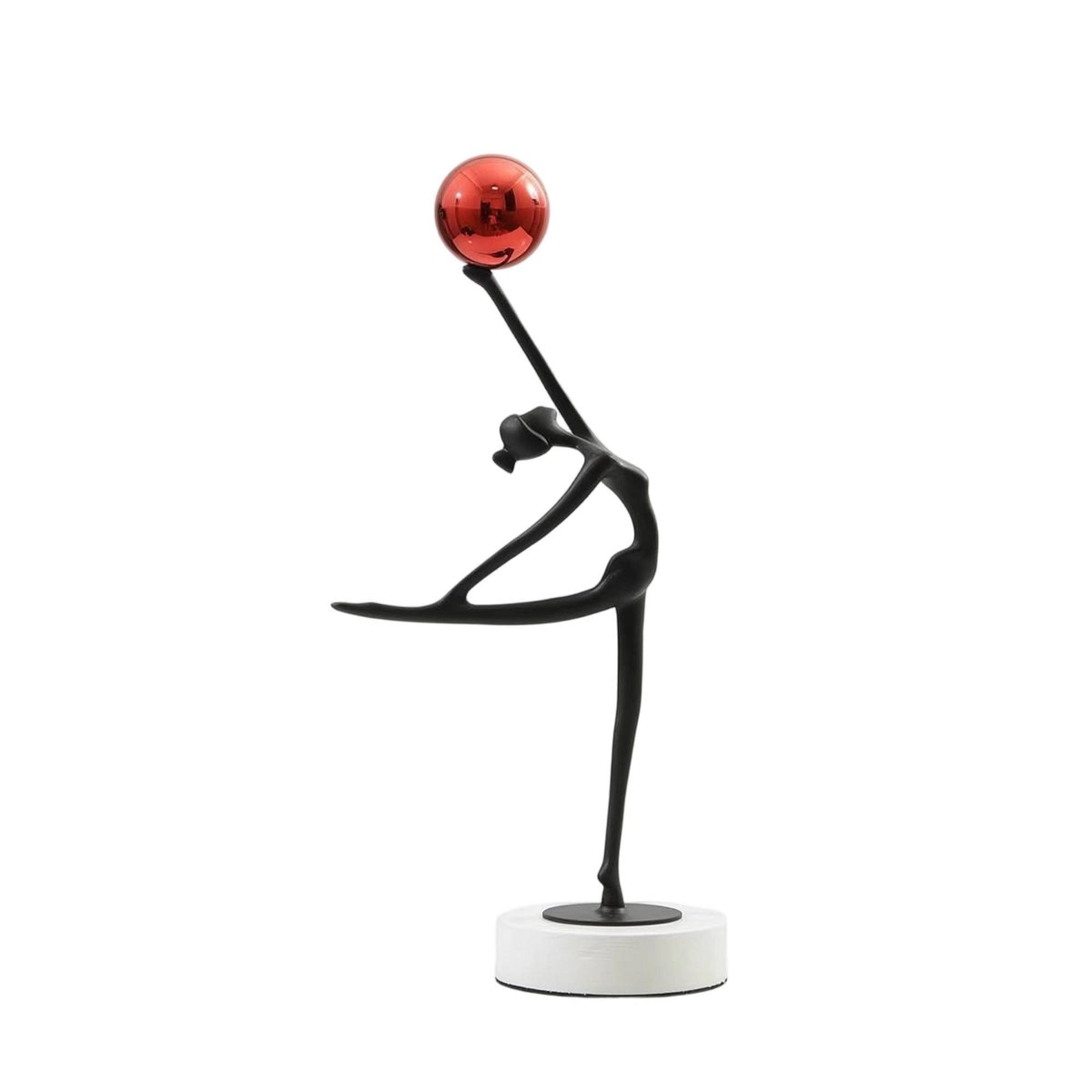 Ballet Dancer Figurine with Base Modern Ballet Sculpture Minimalist for Entryway