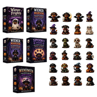 Halloween Ghost Dog Highland Cow Countdown Blind Box Pumpkin Cat Witch Pattern Acrylic Pendant Set