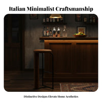 Italian Design Upholstered Stool with Backrest Tiger Print Upholstery T-Shaped Upholstered Stool Light Luxury Design Bar Chair Built-in Footrest for Interior Designers, Restaurant Owners, Homeowners, Cafe, Showroom, Kitchen Island, Dining Room