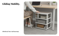 Mobile Under-Desk Shelf Space-Saving Storage Rack Multi-Purpose for Study Room