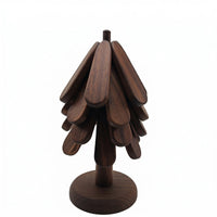 Wooden Hot Pad Heat-Insulating Walnut Hot Pad Layered Design Household Item