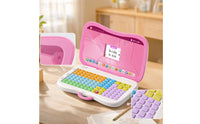 Educational Childrens Laptop with Keyboard Foldable Kids Learning Laptop Colorful Toy Computer with Screen Compact for Preschoolers, Toddlers, Preschool, Travel