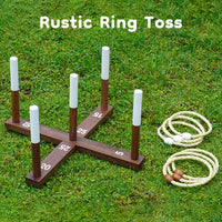 复古投掷游戏麻绳套圈套环rustic ring toss户外草地团建亲子互动