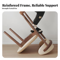 Light Luxury aesthetic Upholstered supportrest Chair Soft Upholstery Upholstered Side Chair with Curved supportrest Minimalist Aesthetic Dining Room Seating Modern Design for Families, Homeowners, Adults, Kitchen, Restaurant, Study