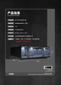 1:64地下停车库场景模型仿真合金车模展示防尘收纳小汽车灯光摆件