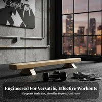 Beech Wood Press-up Bar Long-Lasting Wooden Push up Stands Wooden Parallette Bar Full Physique Exercise Wood Parallettes Stable